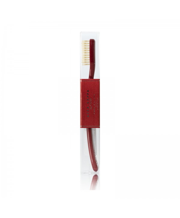 ACCA KAPPA Зубная щетка (пластик) с натуральной щетиной, средней жесткости Venetian Red