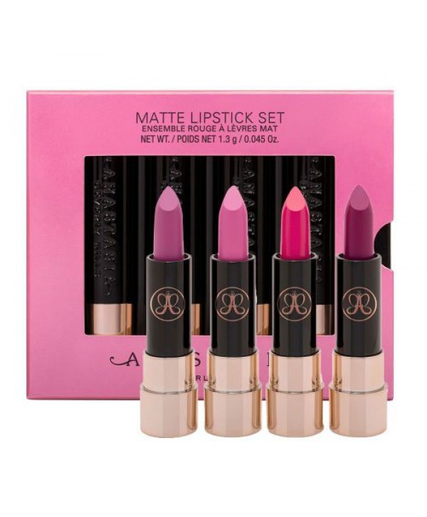 ANASTASIA BEVERLY HILLS Mini Matte Lipstick 4 Piece Set – Pinks & Berries( 4 x 1.3g )