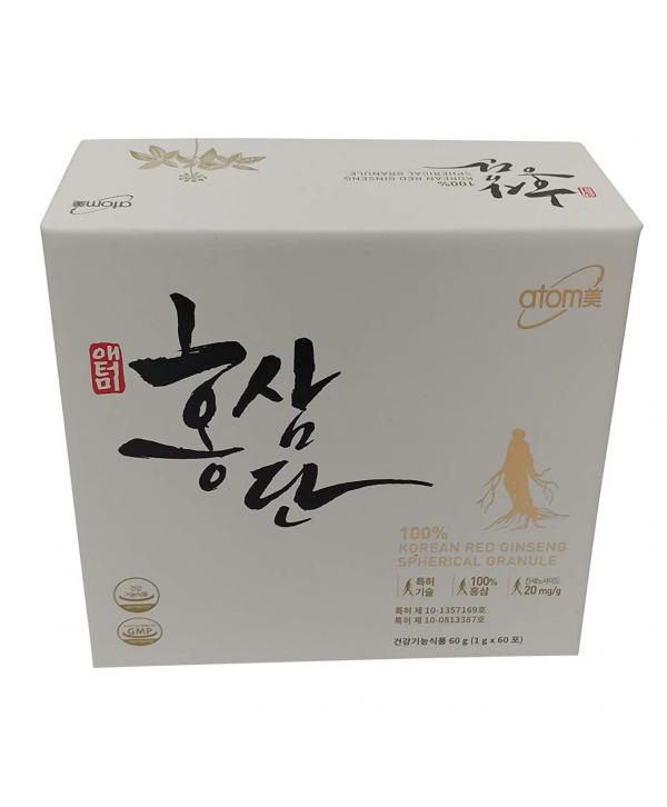 ATOM 100% Korean Red Ginseng Spherical Granule Грануллы с экстрактом красного женьшеня (2 банки)