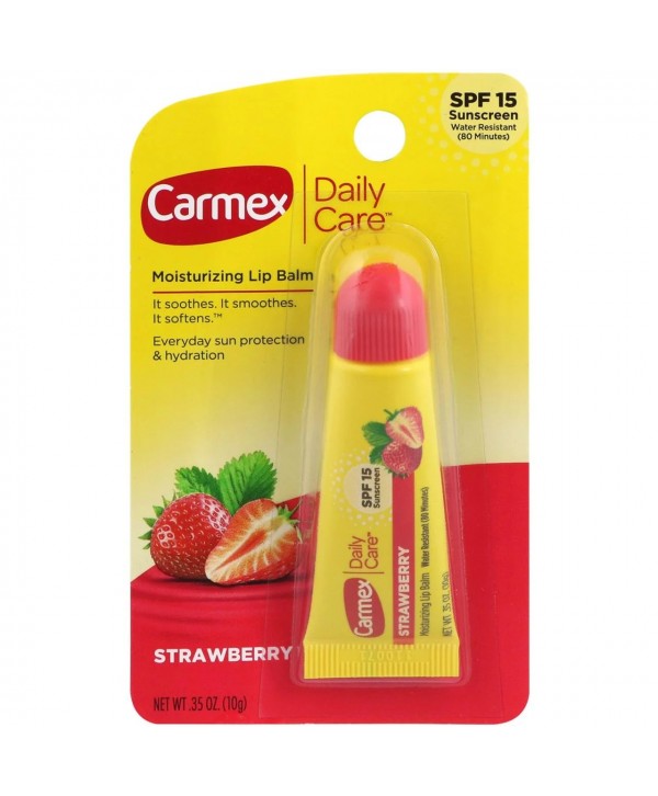CARMEX Daily Care Moisturizing Lip Balm SPF 15 Strawberry Ультраулажняющий бальзам для губ