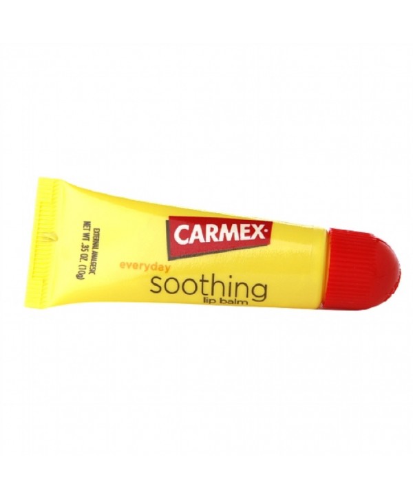 CARMEX Soothing Lip Balm Strawberry Бальзам для губ в тюбике для ежедневного применения