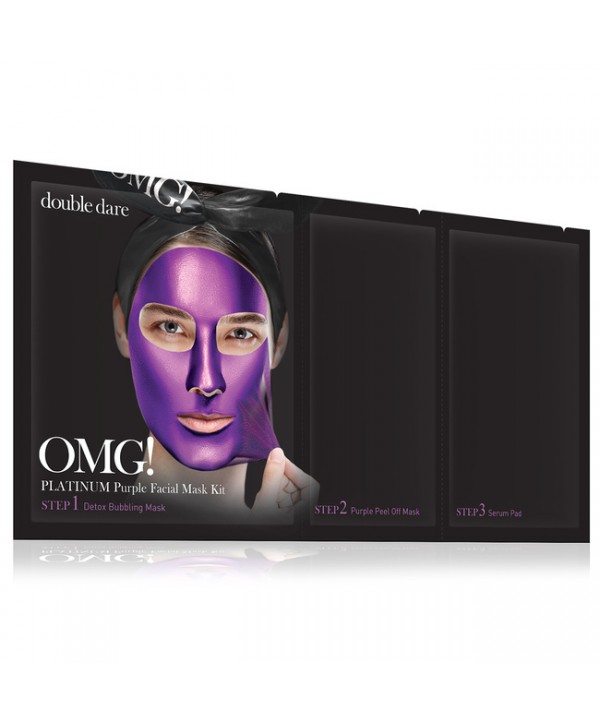 DOUBLE DARE OMG PURPLE Facial Mask Kit маска трехкомпонентная фиолетовая