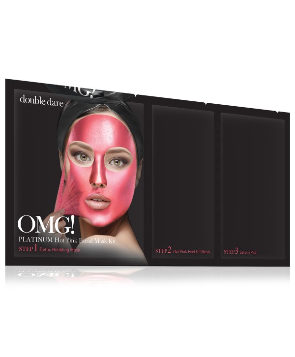 DOUBLE DARE OMG PINK Facial Mask Kit 5pcs маска трехкомпонентная розовая