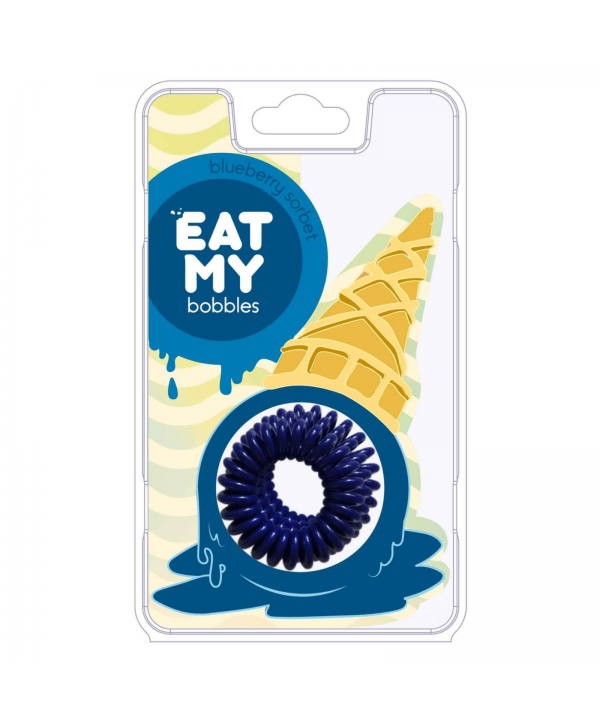 Резинки для волос EAT MY bobbles «Blueberry sorbet - Голубичный сорбет», 3 шт.