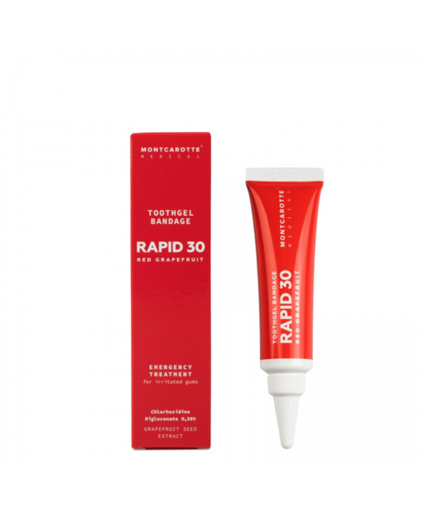 MONTCAROTTE Rapid 30 Red Grapefruit Emergency Treatment for Irritated Gums 30 ml