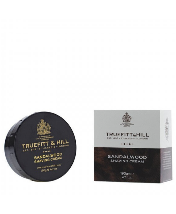 Truefitt&Hill  00552  Sandalwood Shaving Cream  190 г  Sandalwood Крем для бритья (в банке)