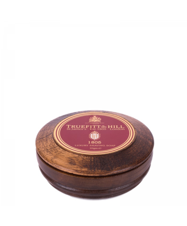 Truefitt&Hill  01805  1805 Luxury Shaving Soap in wooden bowl  99 г  Люкс-мыло 1805 для бритья (в деревянной чаше)