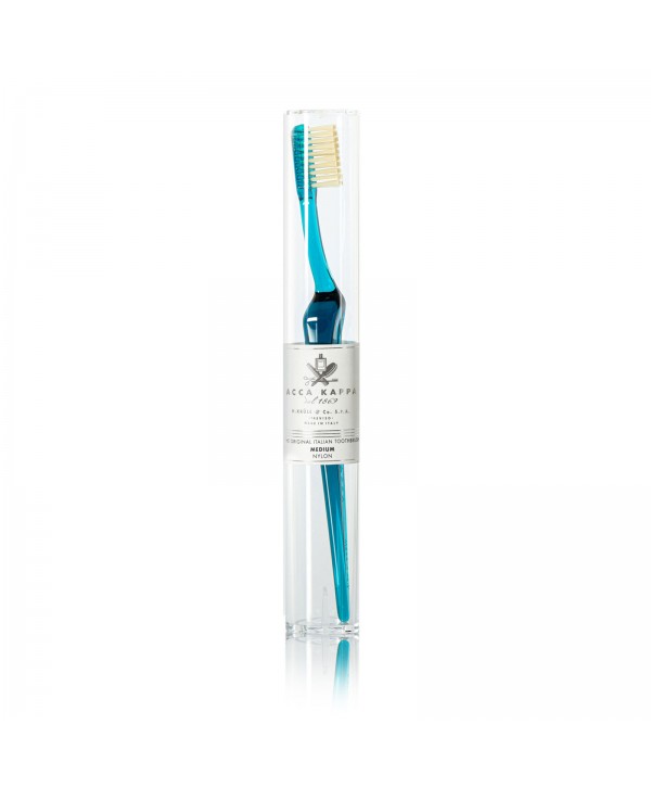 ACCA KAPPA Зубная щетка (пластик) с щетиной нейлон, средней жесткости Ocean Blue