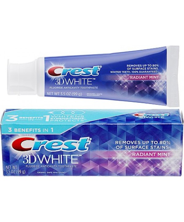 CREST 3D White Whitening Toothpaste Radiant Mint Зубная паста отбеливающая 70 гр