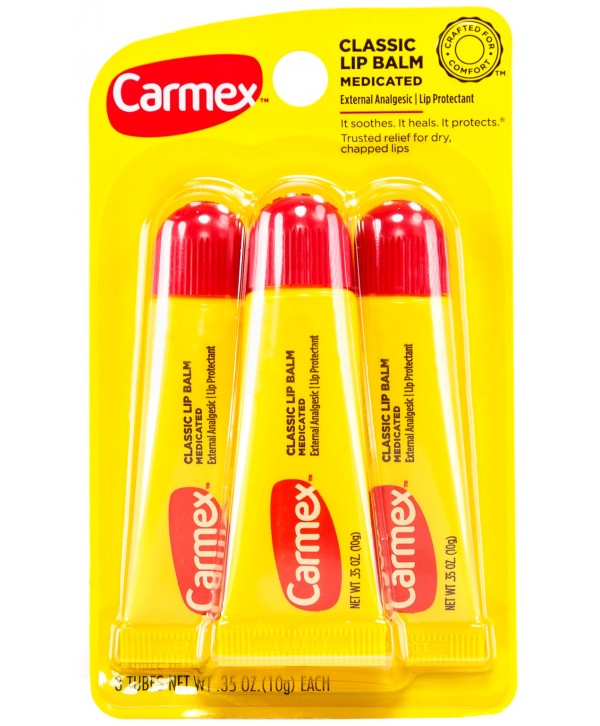 CARMEX Classic lip Balm Medicated Набор из 3 бальзамов в тюбике